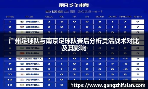 广州足球队与南京足球队赛后分析灵活战术对比及其影响